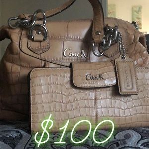 Coach bag and wallet